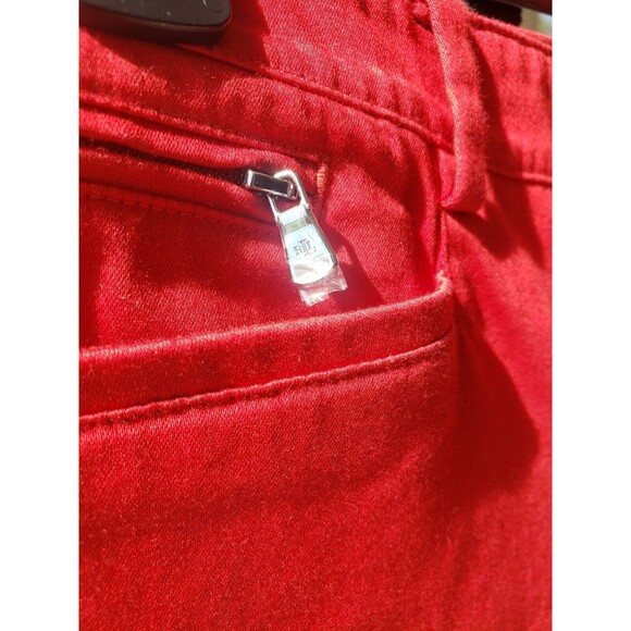 Lauren Ralph Lauren Pants 8 Womens Stretchy Red Slacks Office Preppy Holidays - Picture 8 of 16